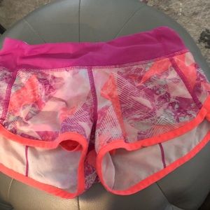 Pink Pattern Ivivva girls athletic shorts